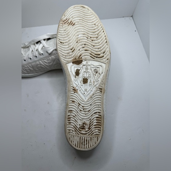 Gucci Ace G Rhombus White/Green Shoes Size 10G - Picture 5 of 7